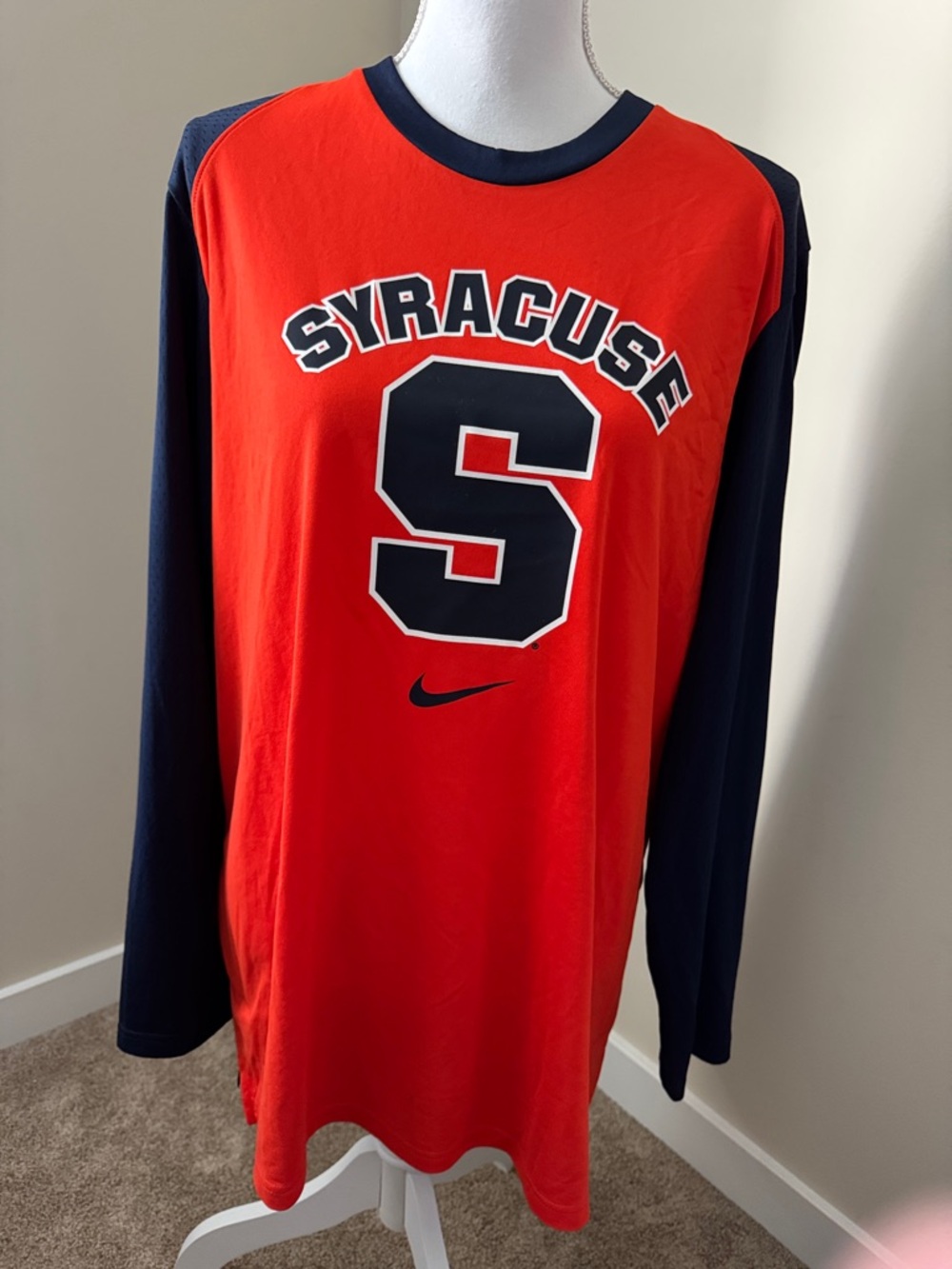 Nike Women’s Syracuse Long Sleeve Shirt - Orange & Navy